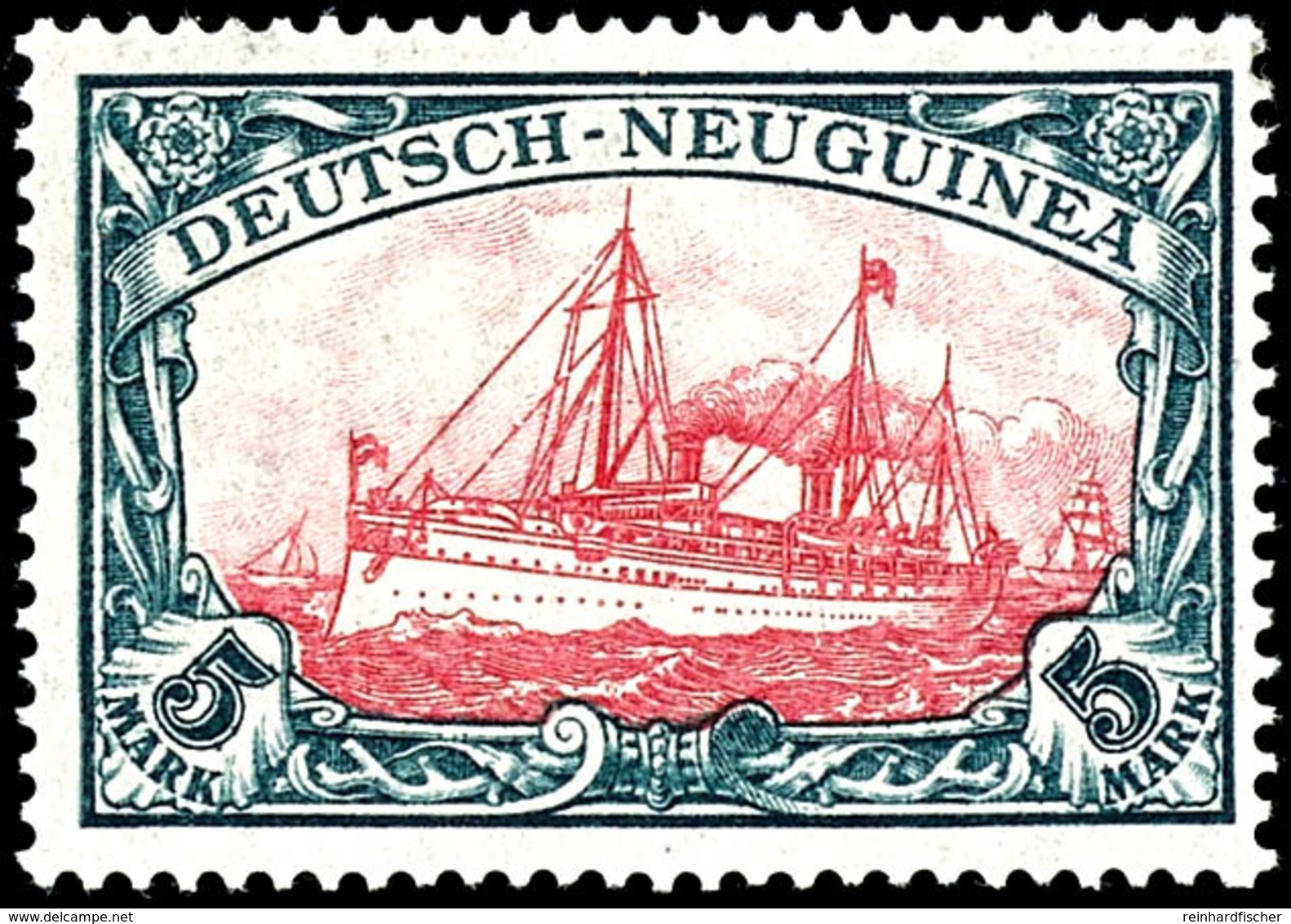 5 Mark Kaiseryacht, Tadellos Postfrisch, Michel 160,-, Katalog: 23BI ** - German New Guinea