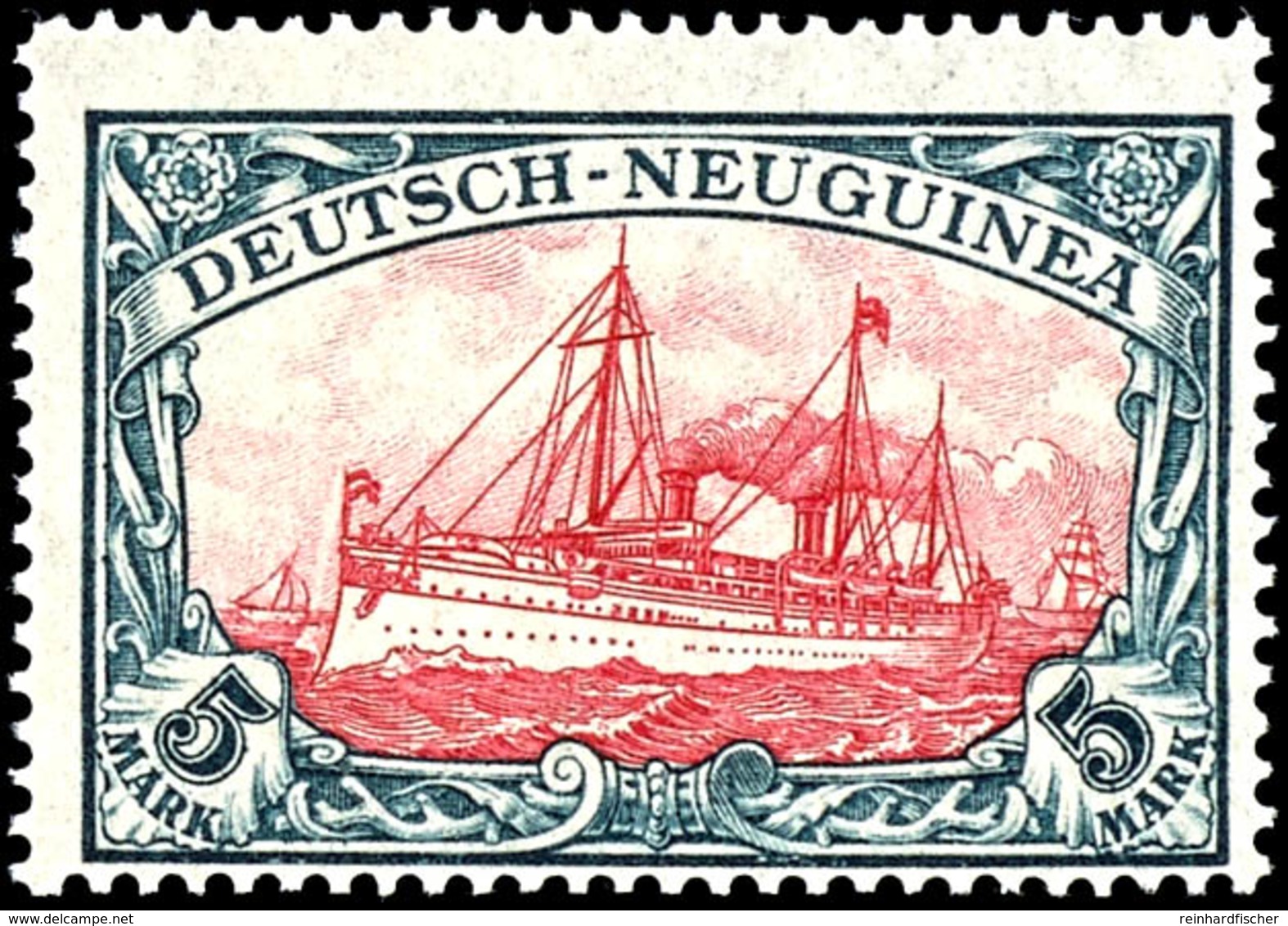 5 Mark Kaiseryacht, Tadellos Postfrisch, Michel 160,-, Katalog: 23II B I ** - Deutsch-Neuguinea