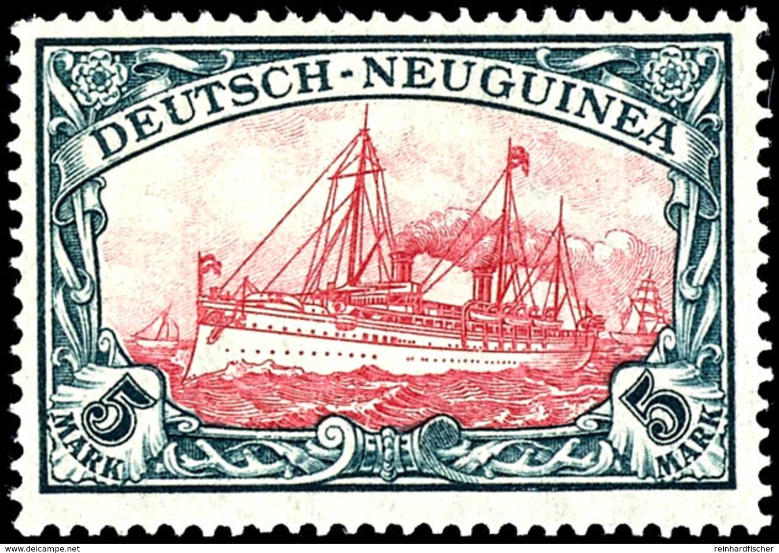 5 Mark Kaiseryacht, Tadellos Postfrisch, Ohne Signatur, Michel 140,-, Katalog: 23II B I ** - Nouvelle-Guinée