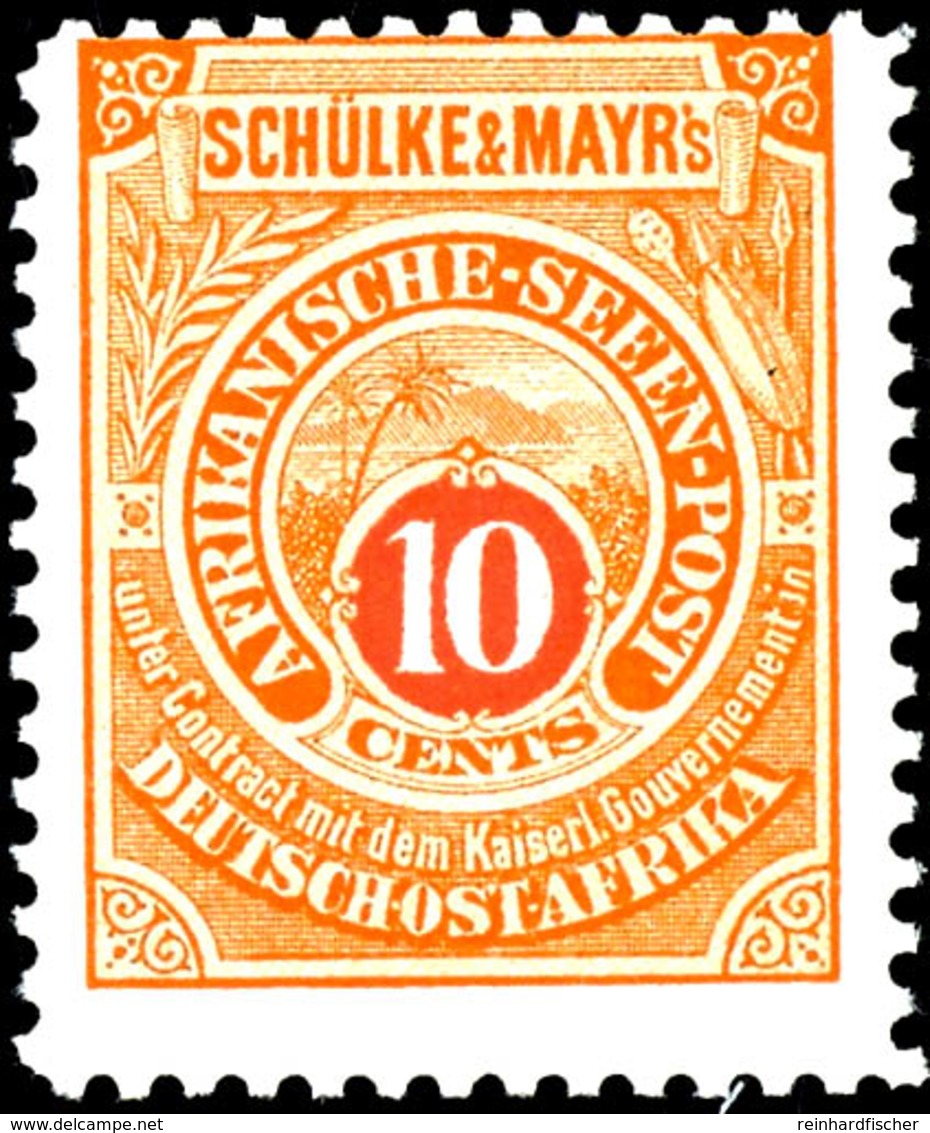 10 Cent Seenpost Original Tadellos Postfrisch, Gepr. Hoffmann-Giesecke Und Fotobefund Dr. Hartung: "einwandfrei", Mi. 15 - Deutsch-Ostafrika