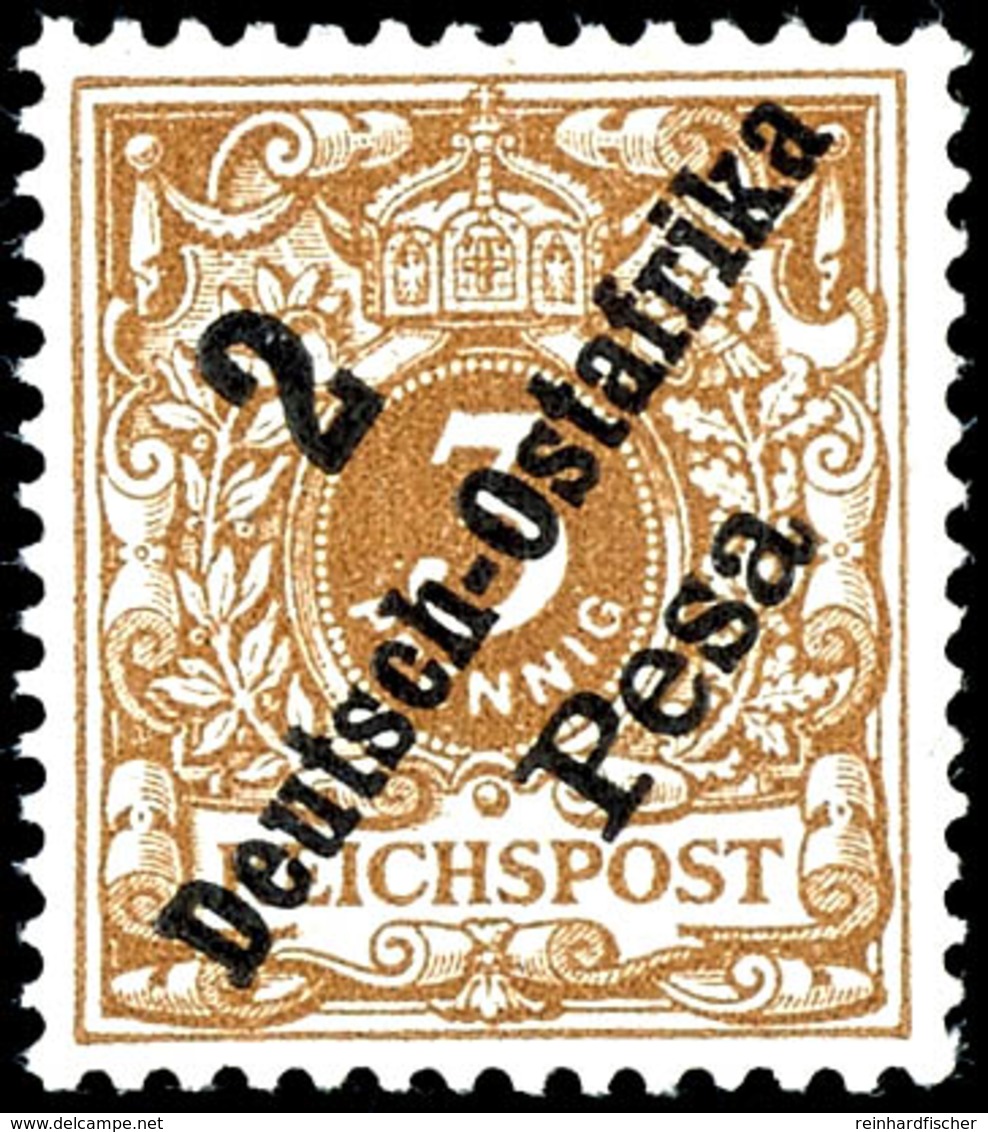 2 Pesa Postfrisch, Luxus, Ohne Signatur, Michel 120,-, Katalog: 6b ** - German East Africa