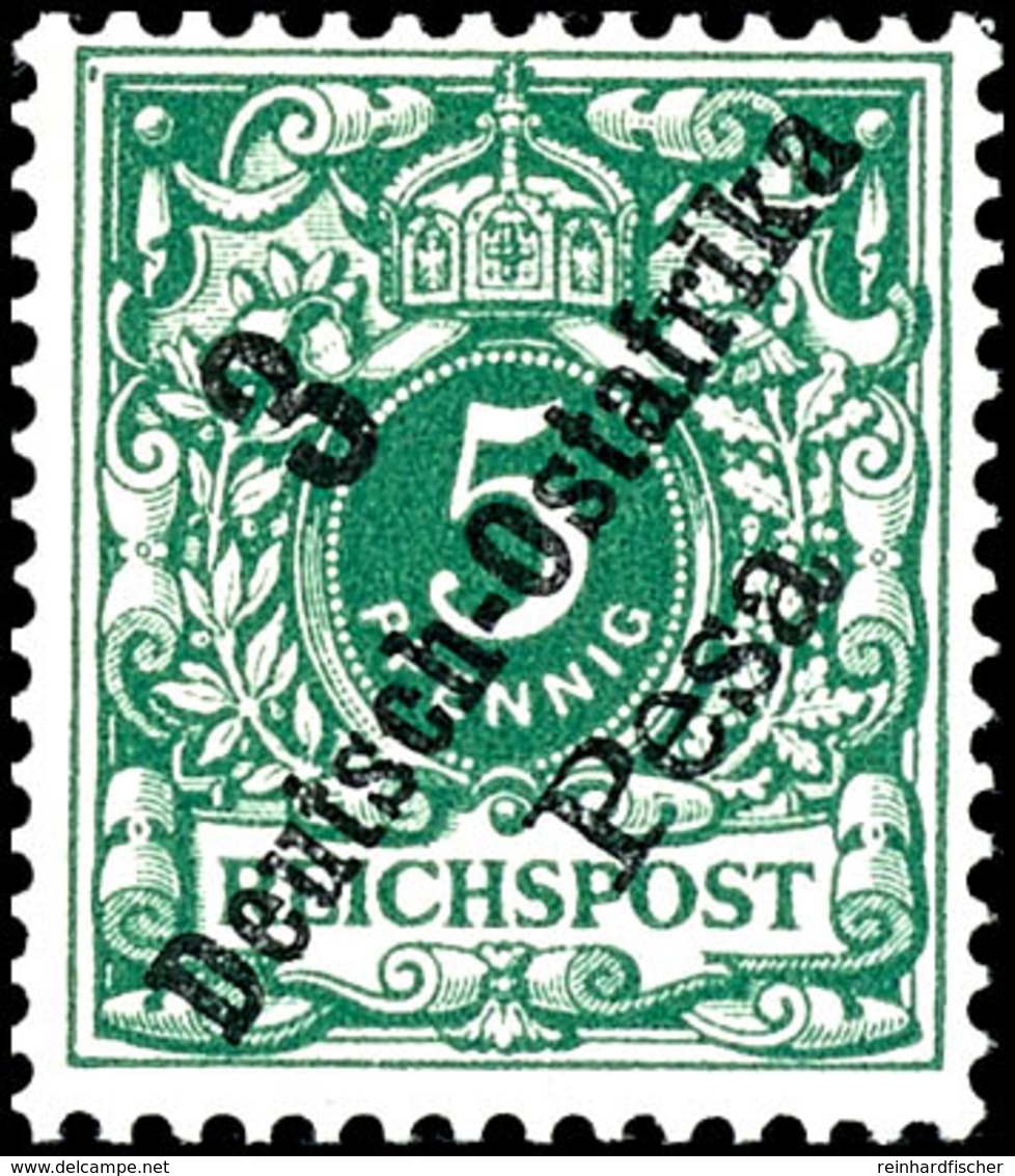 3 Pesa 2. Ausgabe, Plattenfehler Nr. 56 Nach Collegium Philatelicum, Tadellos Ungebraucht, Selten, Befund Steuer BPP, Ka - German East Africa