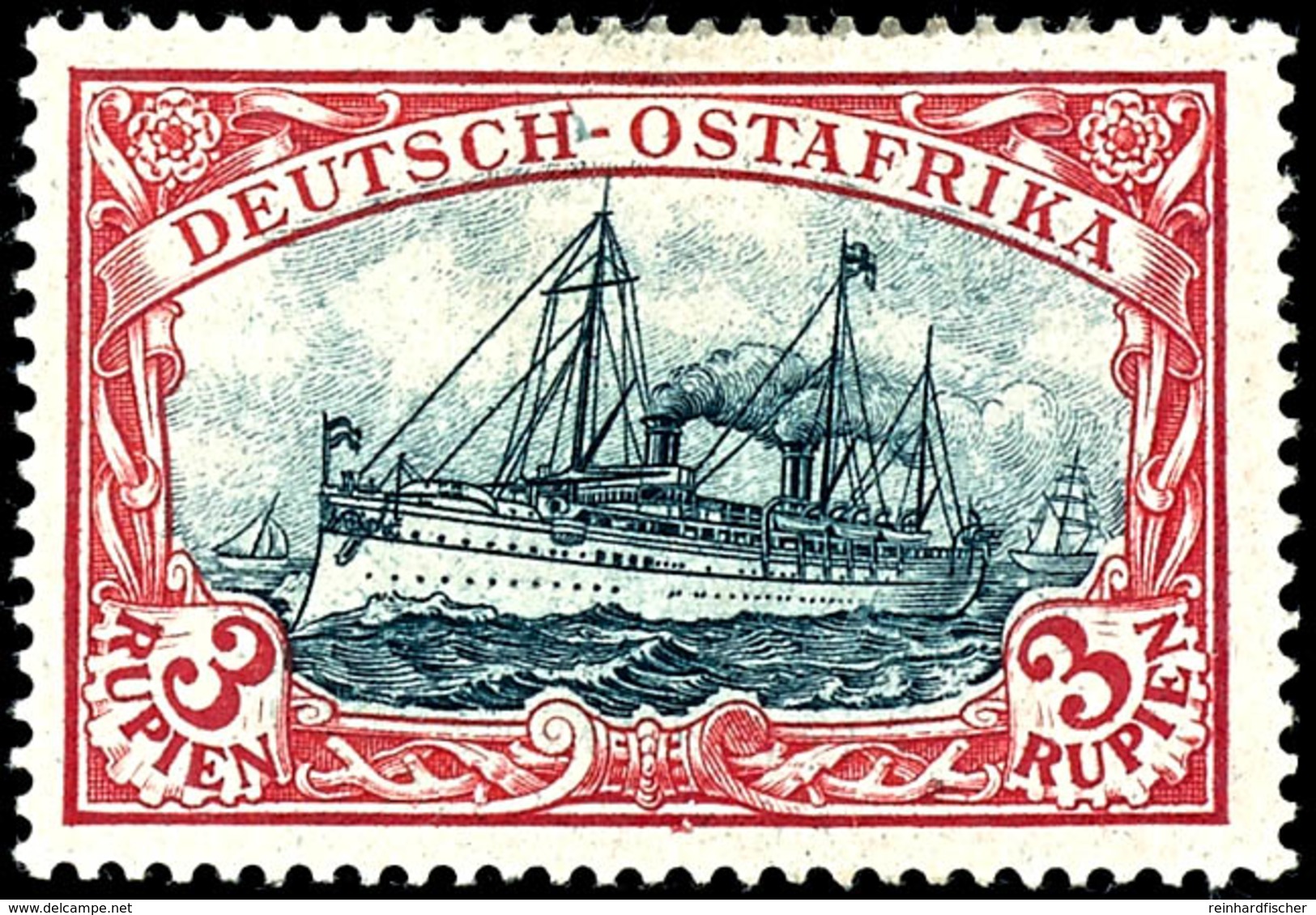 2 P. - 3 R. Kaiseryacht Ohne Wz., 11 Werte Kpl., Dabei Die 3 P. Und 1 R. Mit Bogenrand, Die 2 R. Mit Bogenecke, Tadellos - Deutsch-Ostafrika