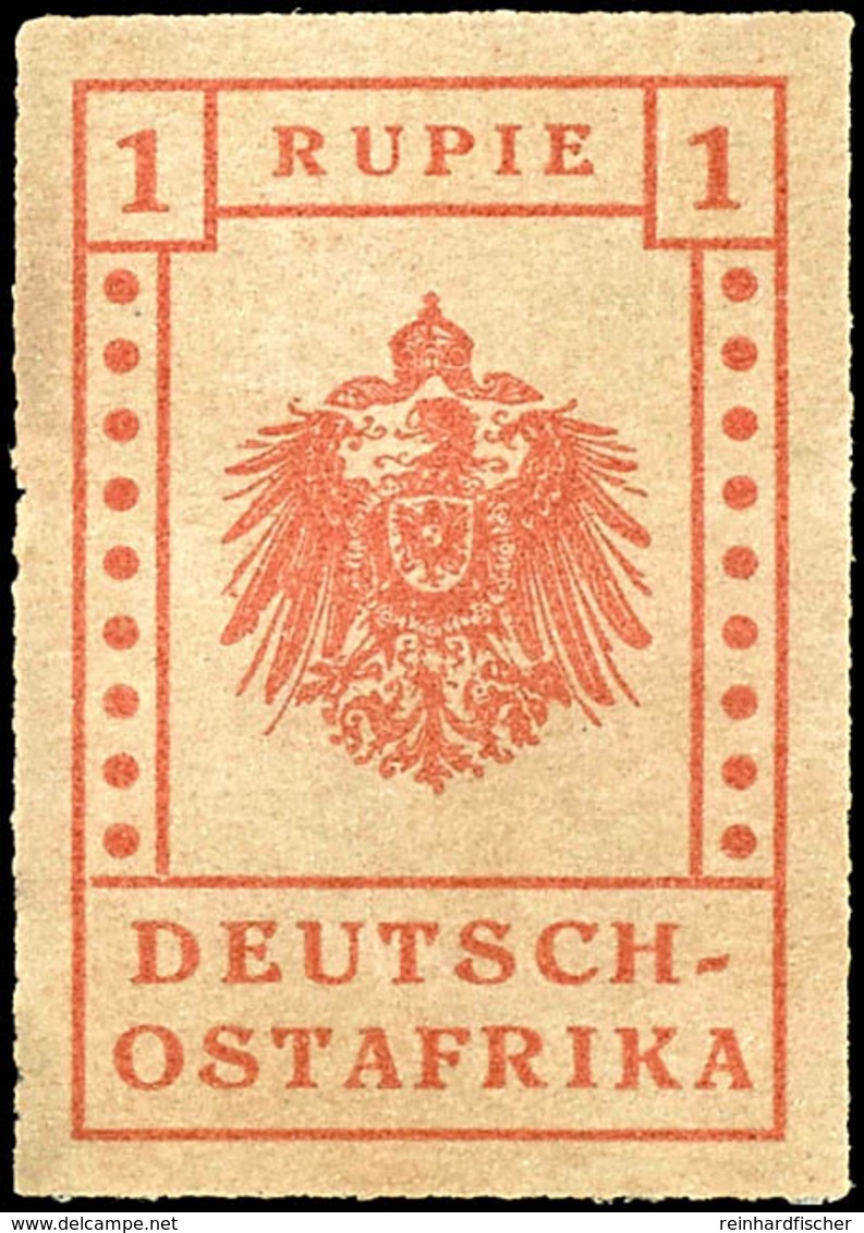 1 Rupie "WUGA-Ausgabe" In Tadelloser Und So Kaum Beschaffbarer Erhaltung, Sehr Selten, Richter, Michel 1700,-, Katalog:  - German East Africa