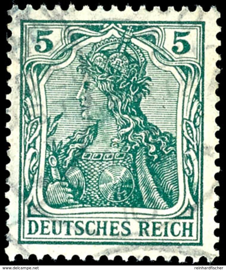 5 Pfg Germania Als 4 H. Verwendet, Sog. "Königsberg-Ausgabe", Zentrisch Und Leicht Gestempelt "BAGAMOJO 15/5 16", Gut Ge - Duits-Oost-Afrika