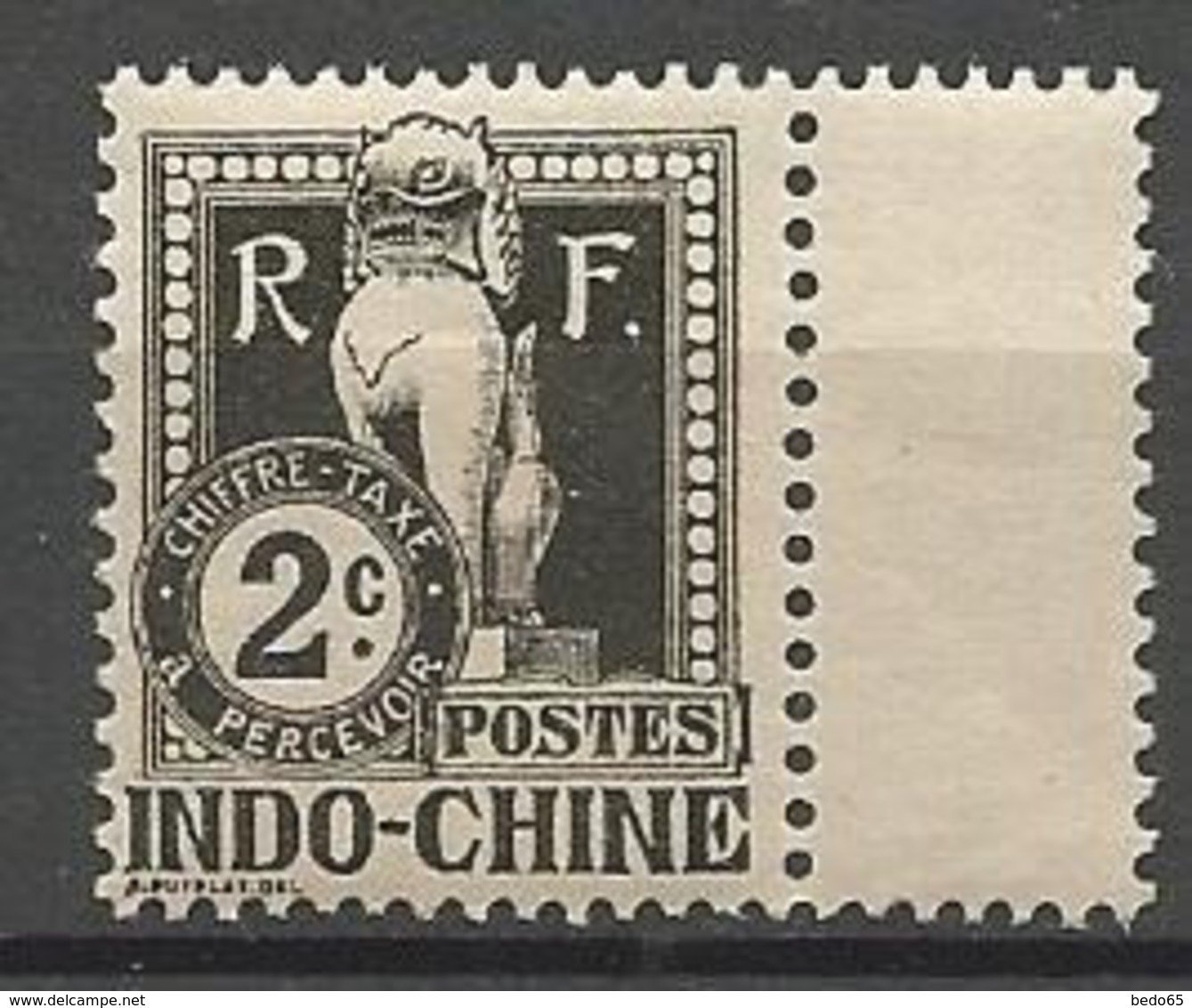 INDOCHINE TAXE  N° 5 NEUF*  Trace De CHARNIERE TB  / MH / - Timbres-taxe