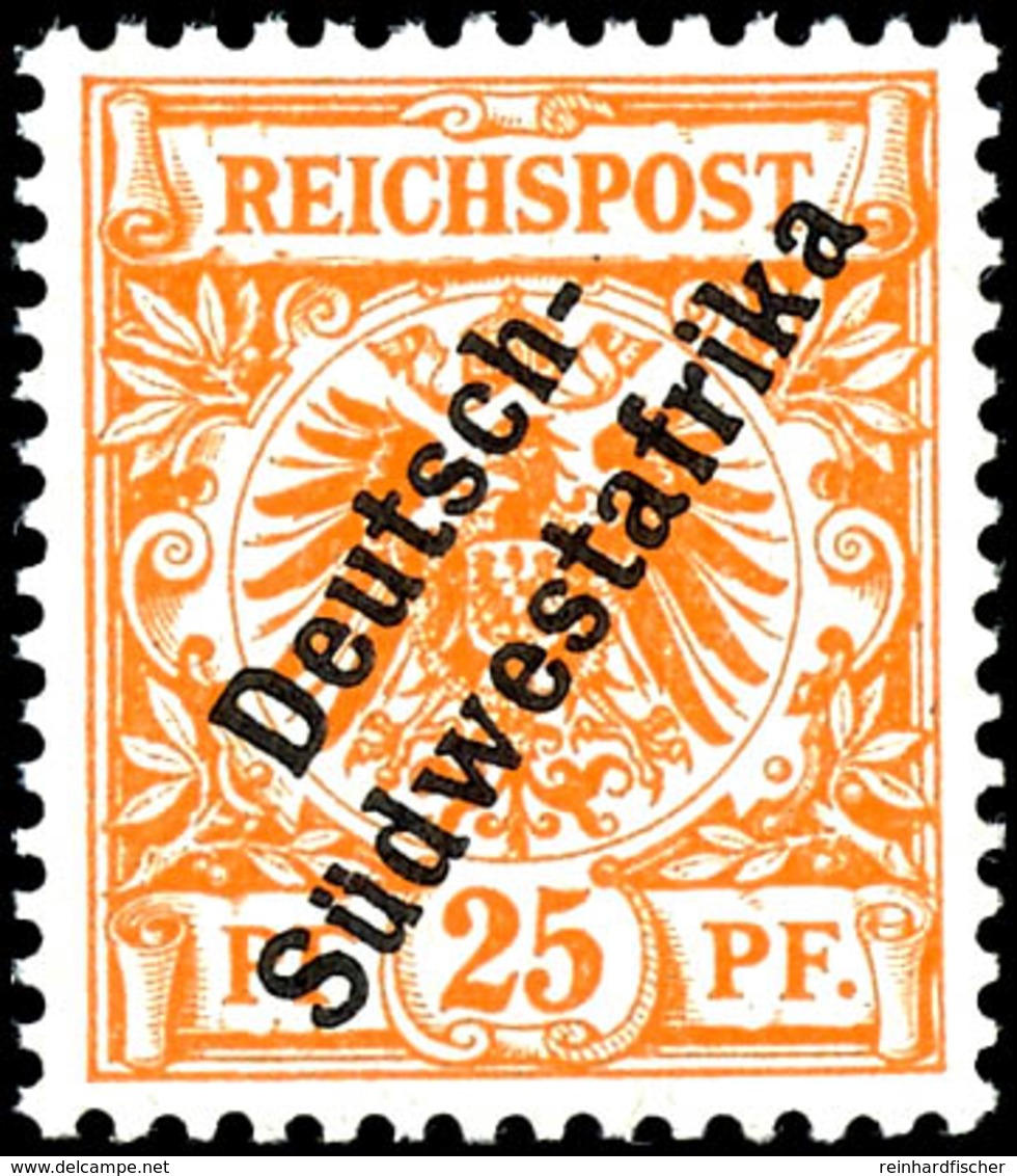 25 Pfennig 2. Ausgabe, Tadellos Ungebraucht (fast Postfrisch, Kleine Matte Stelle Am Unterrand ), Michel 480,-, Katalog: - German South West Africa