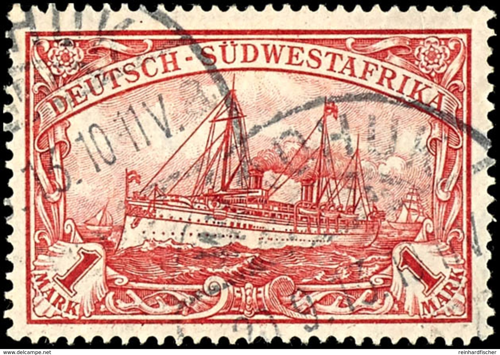 1 Mark Kaiseryacht, Gestempelt, Tadellos, Michel 95,-, Katalog: 29A O - Deutsch-Südwestafrika