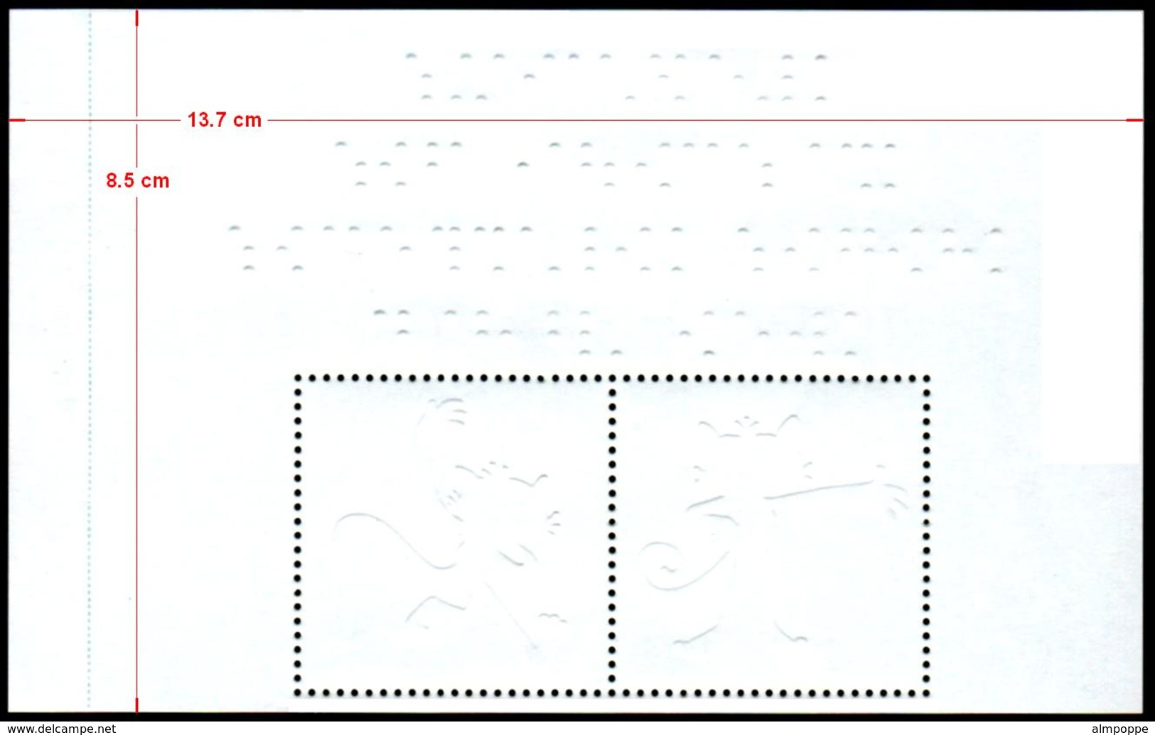 Ref. BR-3319 BRAZIL 2015 - OLYMPIC GAMES, RIO 2016,, MASCOT VINICIUS, S/S MNH, SPORTS 2V Sc# 3319 - Ungebraucht