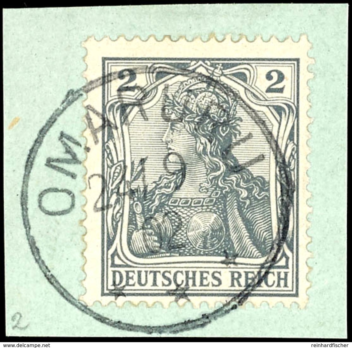 OMARURU 24/9 02, Klar Auf Tadellosem Postkartenabschnitt Mit DR 2 Pfg Germania, Katalog: DR68 BS - Africa Tedesca Del Sud-Ovest