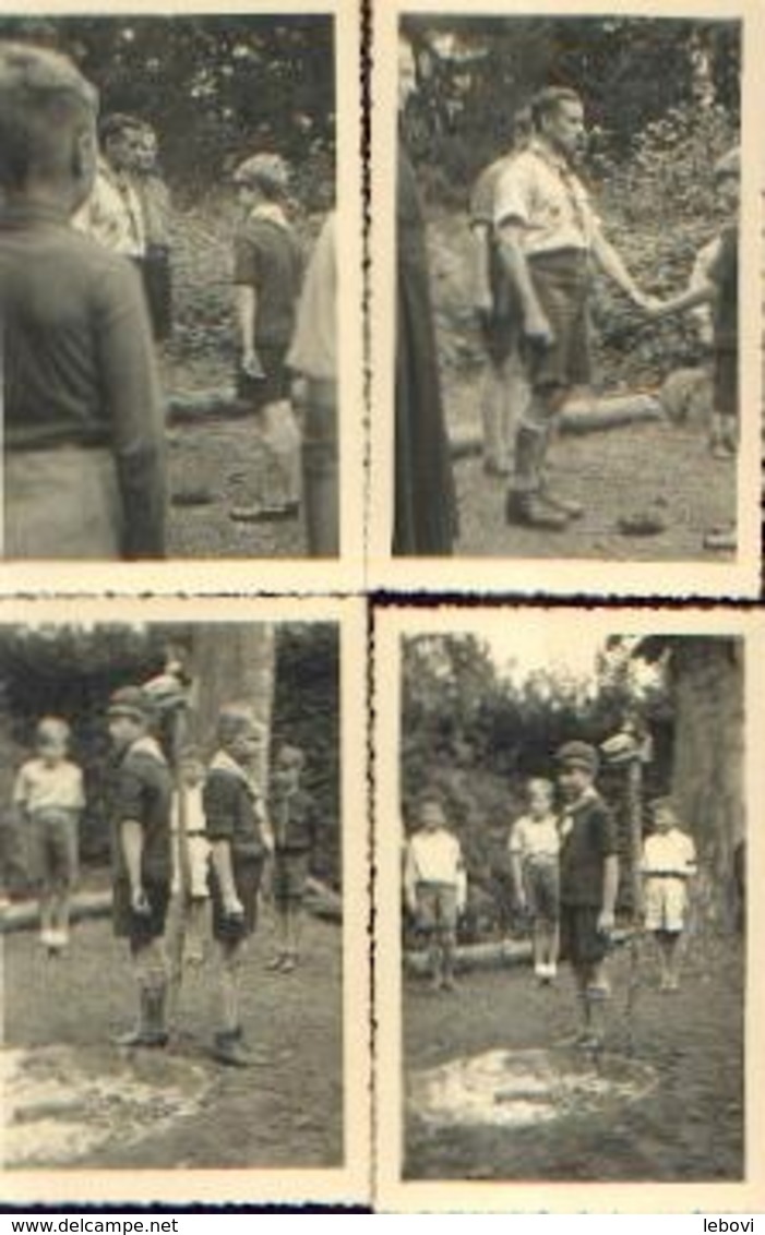 Promesse Louveteau Du PRINCE ALBERT (1943) – Lot De 4 Photos (RARE) - Scoutisme