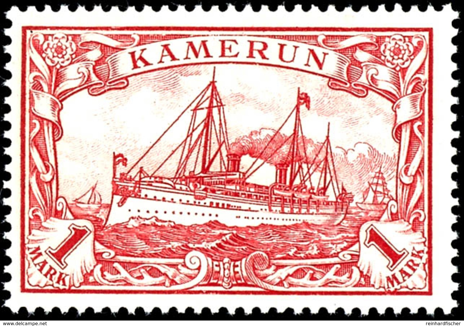 1 Mark Kaiseryacht, Postfrisches Luxusstück, Ohne Signatur, Michel 200,-, Katalog: 16 ** - Kamerun