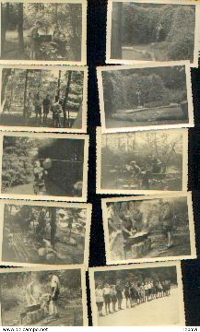Camp Scout Avec La Participation Du PRINCE BAUDOUIN (1943) – Lot De 20 Photos (RARE) - Scoutisme