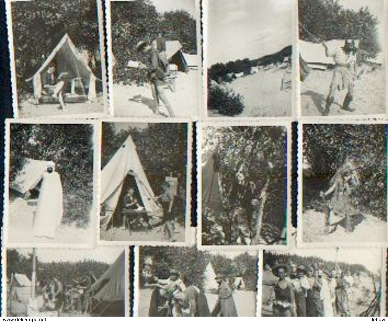 Camp Scout Vers 1943 – Lot De 11 Photos (à Identifier) - Scoutisme