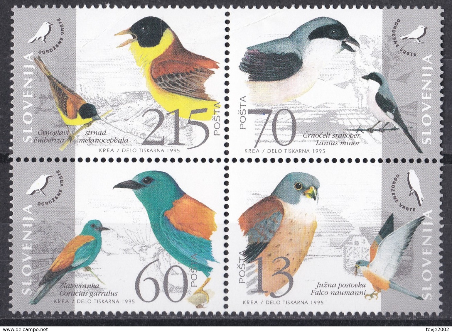 Bö_ Slowenien - Mi.Nr.  113 - 116  - Postfrisch MNH - Tiere Animals Vögel Birds - Sonstige & Ohne Zuordnung