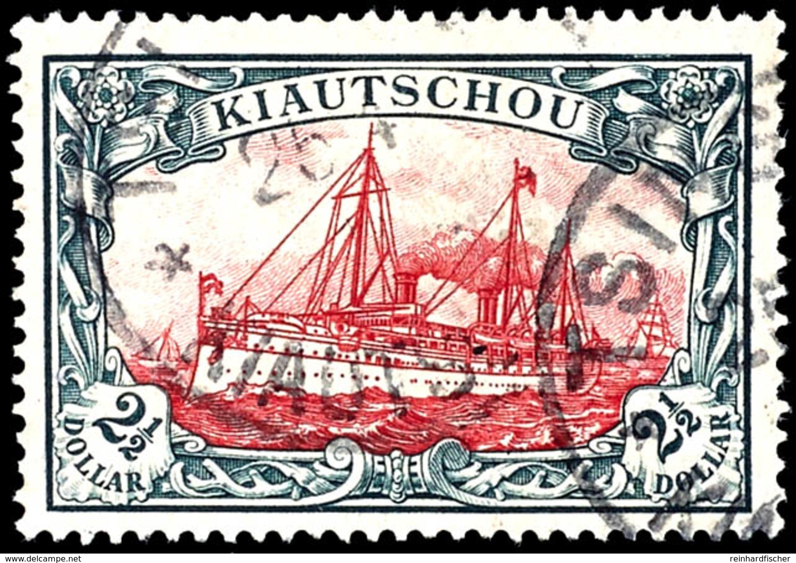 5 Mark Kaiseryacht Mit Wasserzeichen, Tadellos, Gestempelt "TSINGTAU KIAUTSCHOU", Geprüft Bothe BPP, Michel 600,-, Katal - Kiautschou