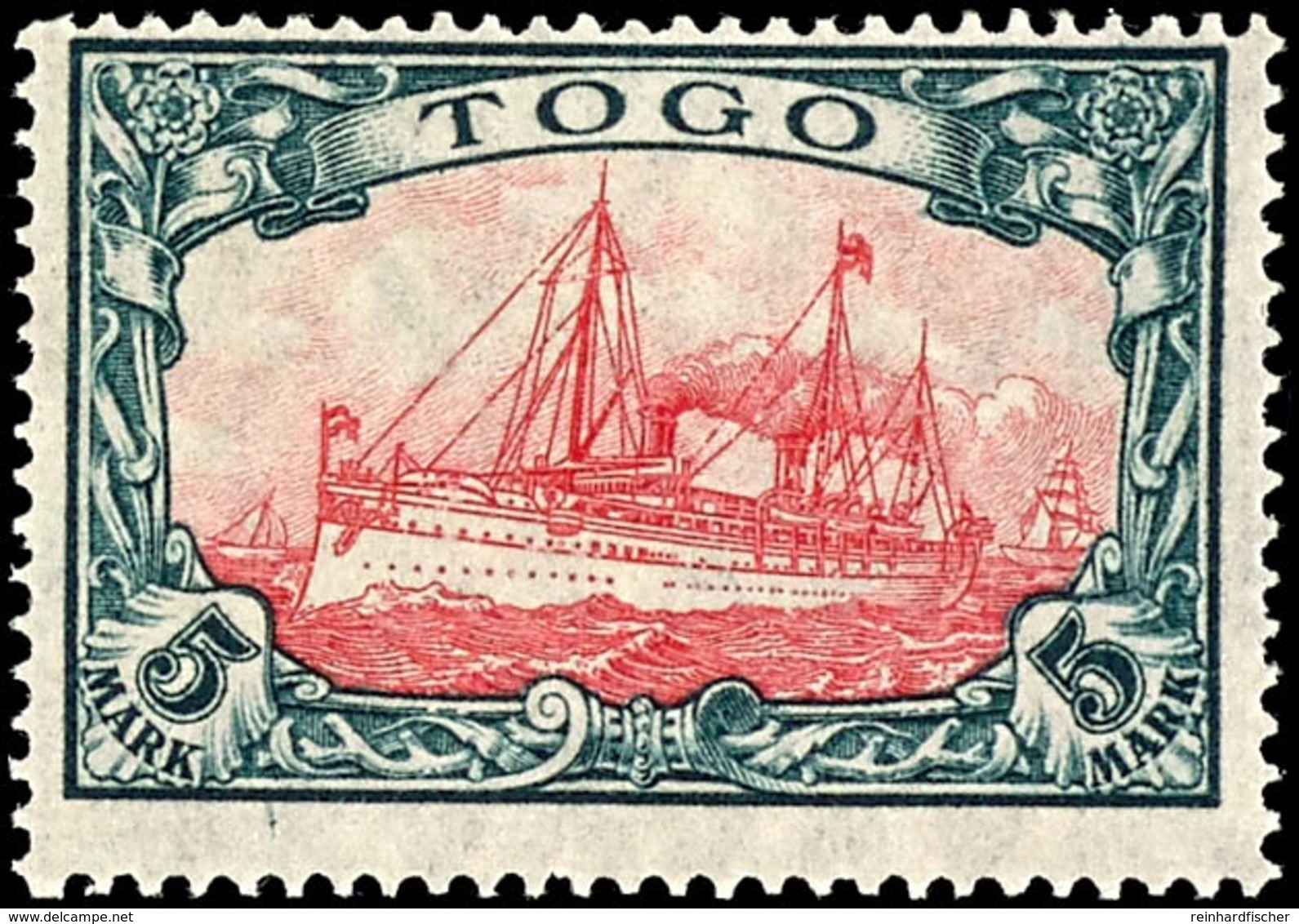 5 Mark Kaiseryacht, Tadellos Postfrisch, Ohne Signatur, Michel 120,- Wohl Unfug, Zuschlag 169. Auktion = 85,-, Katalog:  - Togo