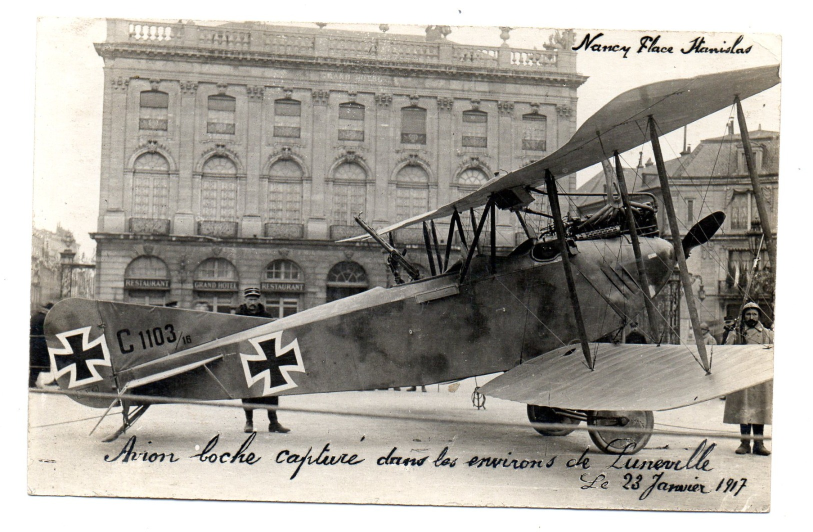 Carte Photo Avion Boche - Nancy