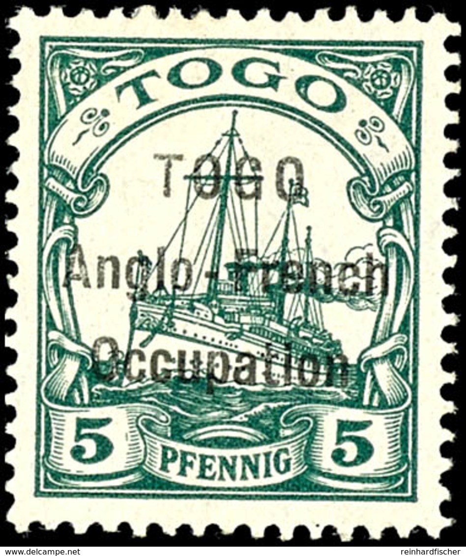 5 Pfg Kaiseryacht, Tadellos Ungebraucht, Seltene Marke, Auflage Nur 1.200 Stück, Gepr. Bothe BPP, Mi. 150.-, Katalog: 2I - Togo