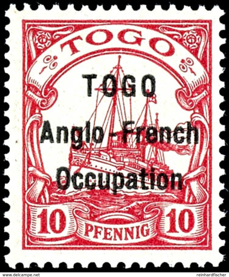 10 Pfg Kaiseryacht, Tadellos Postfrisch, Kabinett, Seltene Marke, Auflage Nur 1.000 Stück, Gepr. Bothe BPP, Mi. 380.-, K - Togo