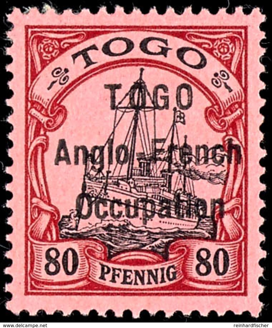 80 Pfg Kaiseryacht, Tadellos Ungebraucht, Sehr Seltene Marke, Auflage Nur 550 Stück, Gepr. Pauligk, Mi. 400.-, Katalog:  - Togo