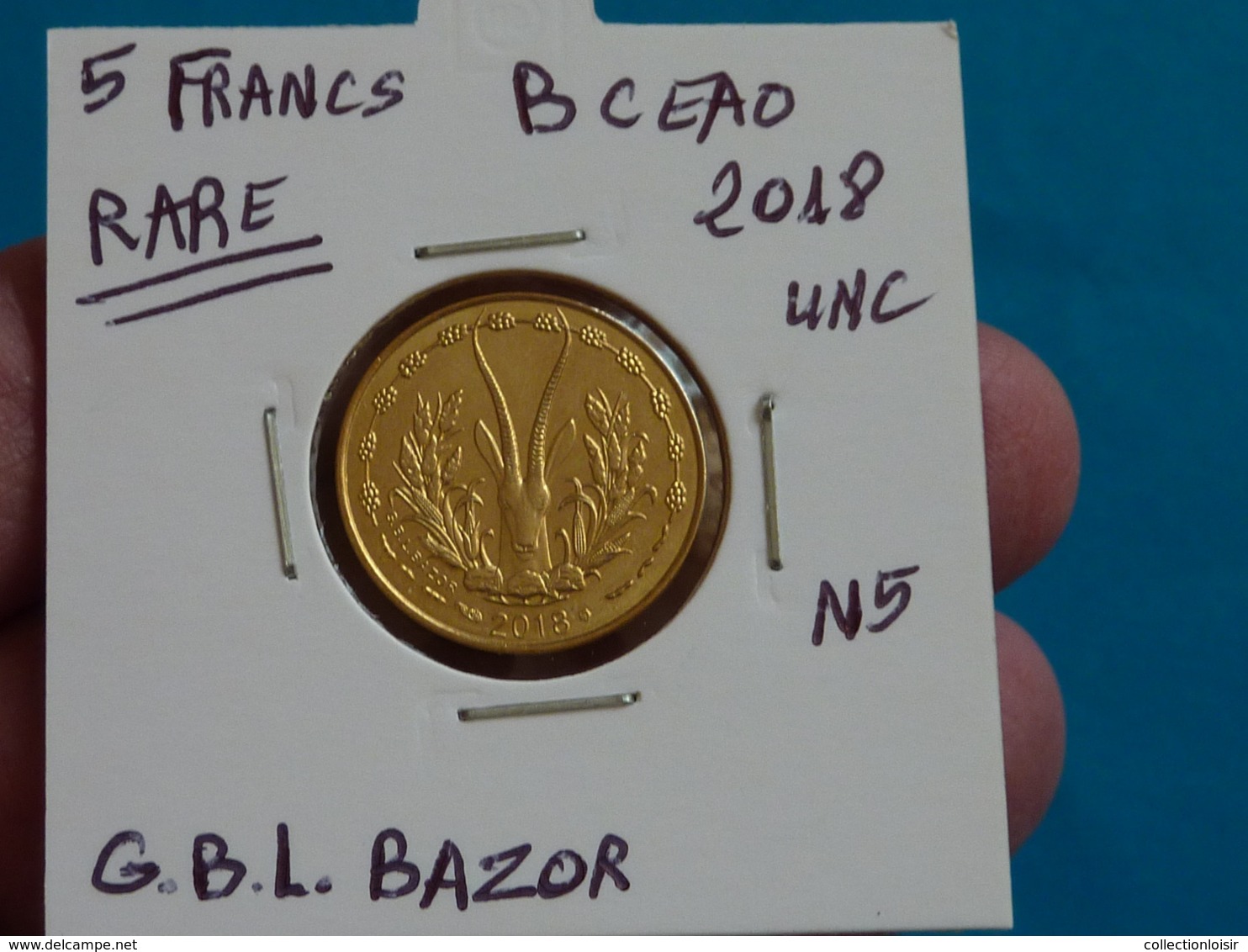 5 FRANCS  B.C.E.A.O  2018 Neuve Unc ( Livrée Sous étui H B - 3 Photos ) - Niger