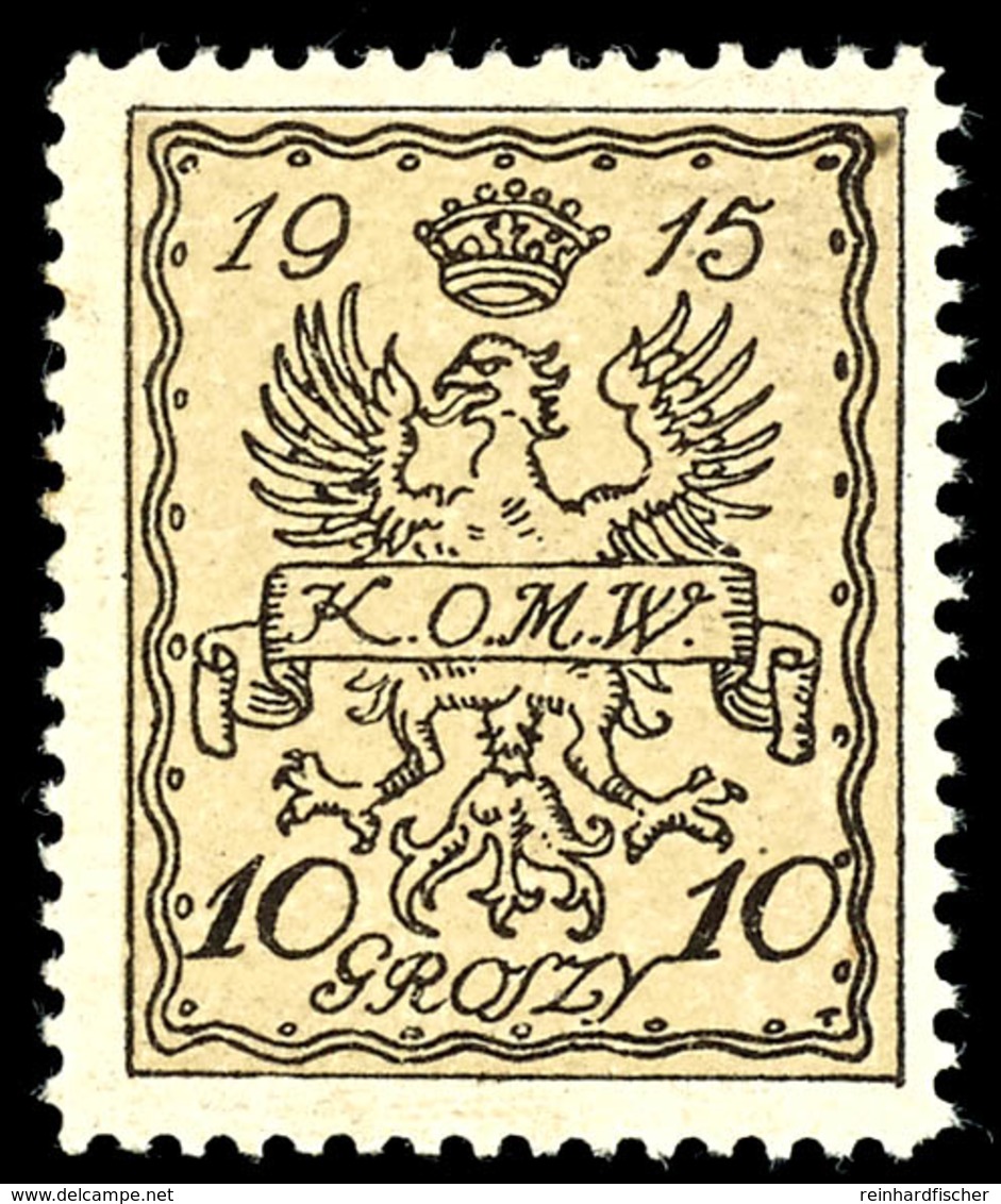 10 Gr. Braunschwarz, Unterdruck Hellchromgelb, Tadellos Postfrisch, Unsigniert, Mi. 160.-, Katalog: IIa ** - Sonstige & Ohne Zuordnung