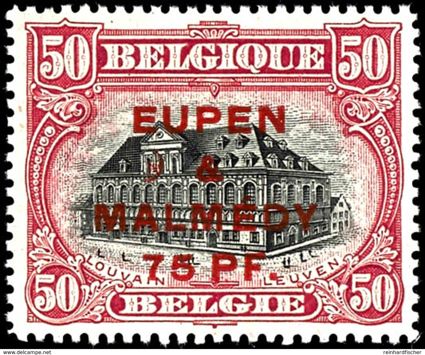 75 Pfennig Auf 50 Centimes, Gezähnt 15:15, Postfrisch, Fotobefund Dr. Hoffner BPP "echt, Einwandfrei", Mi.300,-, Katalog - Eupen Und Malmedy