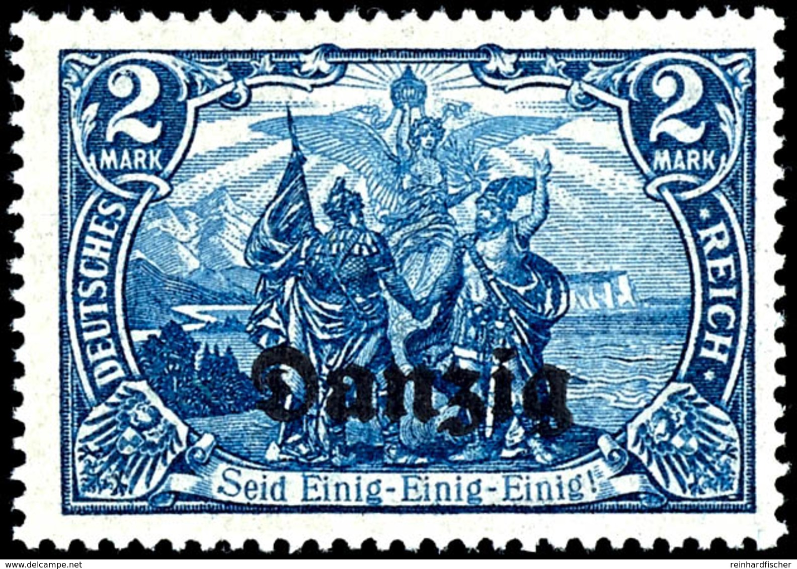 2 Mark Schwärzlichblau, Fotoattest Soecknick BPP "echt Und Einwandfrei", Mi.1.000,-, Katalog: 11c ** - Autres & Non Classés