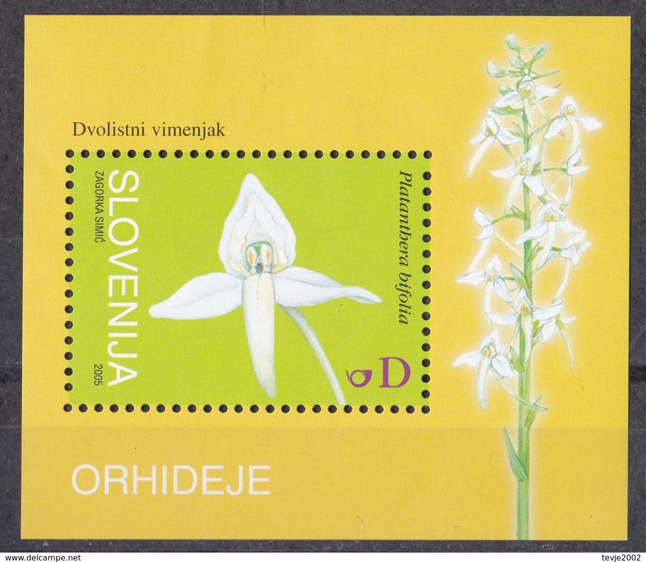 Bö_ Slowenien - Mi.Nr. 561 Block 25  - Postfrisch MNH - Blumen Flowers Orchidee Orchids - Slowenien