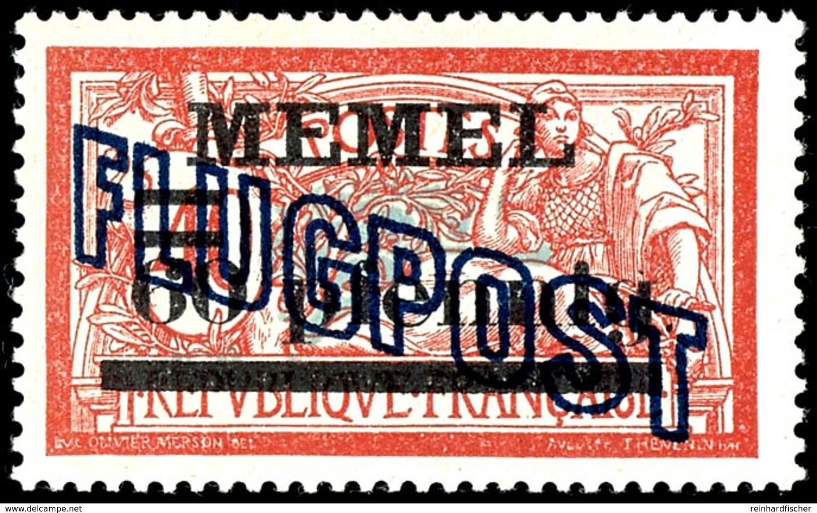 60 Pfg Flugpost In Typ II, Tadellos Postfrisch, Fotobefund Huylmans BPP, Mi. 200.-, Katalog: 40II ** - Memel (Klaipeda) 1923