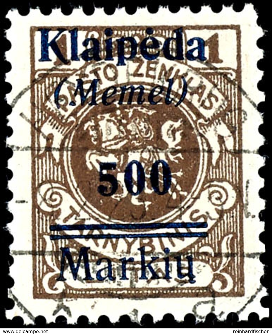 10 Markiu Bis 500 Markiu, Lot Von Marken Mit Plattenfehlern: Nr.129 VII Einzelmarke, Nr.131 VII Im Viererblock Vom Oberr - Memelgebiet 1923