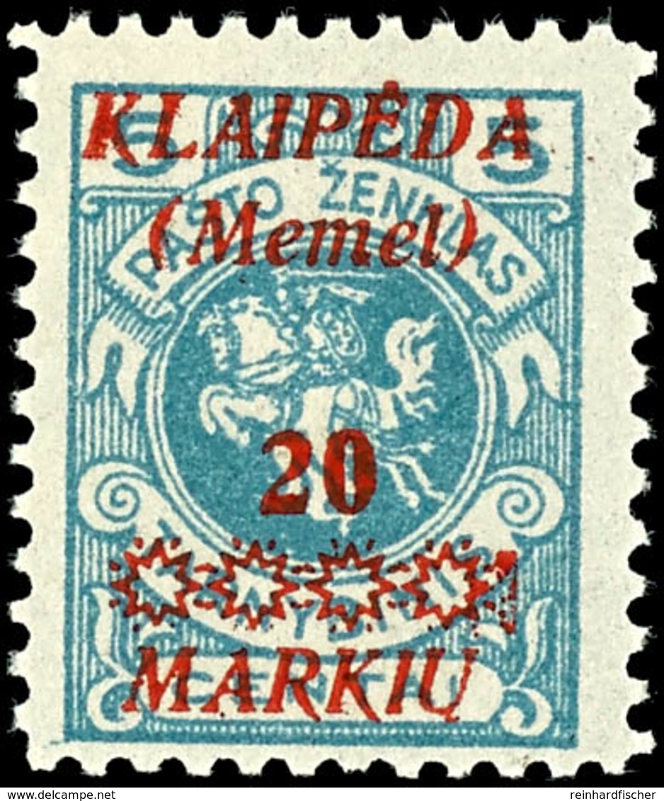 10 Markiu Auf 5 C., Postfrisch, Aufdruckfehler "dicker Doppelpunkt", Bestens Geprüft Klein VPP, Mi.280,-, Katalog: 136II - Memel (Klaipeda) 1923