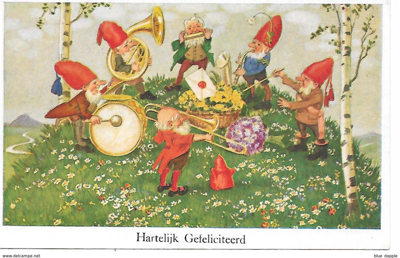 Gnome, Gnom, Kobold, Lutin, Zwerg, Orchestra, Harmonica, Instruments, Orchester, Mundharmonika - Birthday