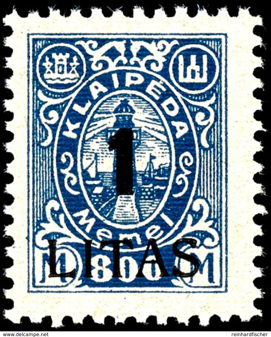 15 Cent Auf 40 M. Bis 1 Liatas Auf 3000 M., Lot Von 4 Marken Mit Aufdruckfehler I, Alle Postfrisch, Nr.193 I, 202 I, 203 - Klaipeda 1923