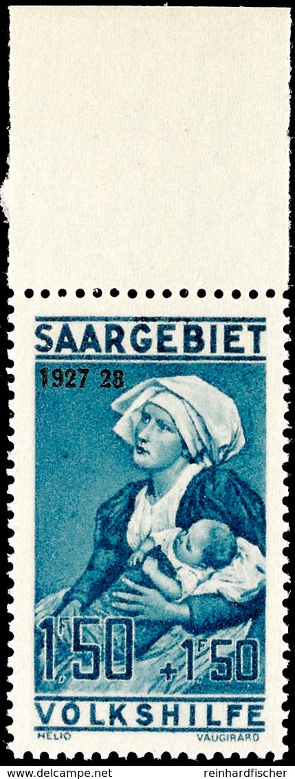 1,50 Fr. Volkshilfe 1927 Mit  Aufdruck-Fehler I "Bindestrich Zwischen Den Jahreszahlen (im Aufdruck) Fehlend", Tadellos  - Altri & Non Classificati