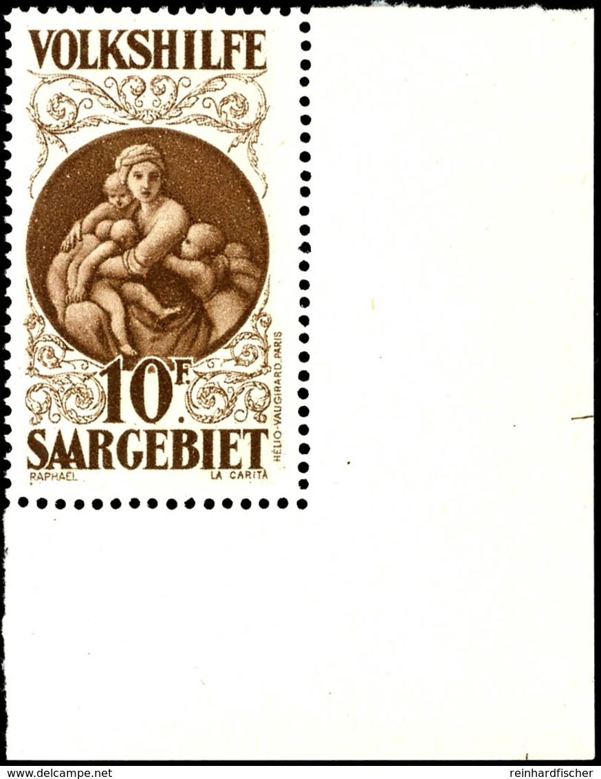 40 Cent Bis 10 Fr. Volkshilfe 1928, Einheitlich Vom Eckrand Unten Rechts, Kompletter Satz Zu 7 Werten, Tadellos Postfris - Autres & Non Classés