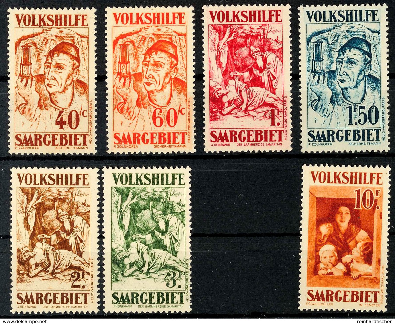 40 C. - 10 Fr. Volkshilfe 1931, Tadellos Postfrisch, Unsigniert, Mi. 450.-, Katalog: 144/50 ** - Sonstige & Ohne Zuordnung