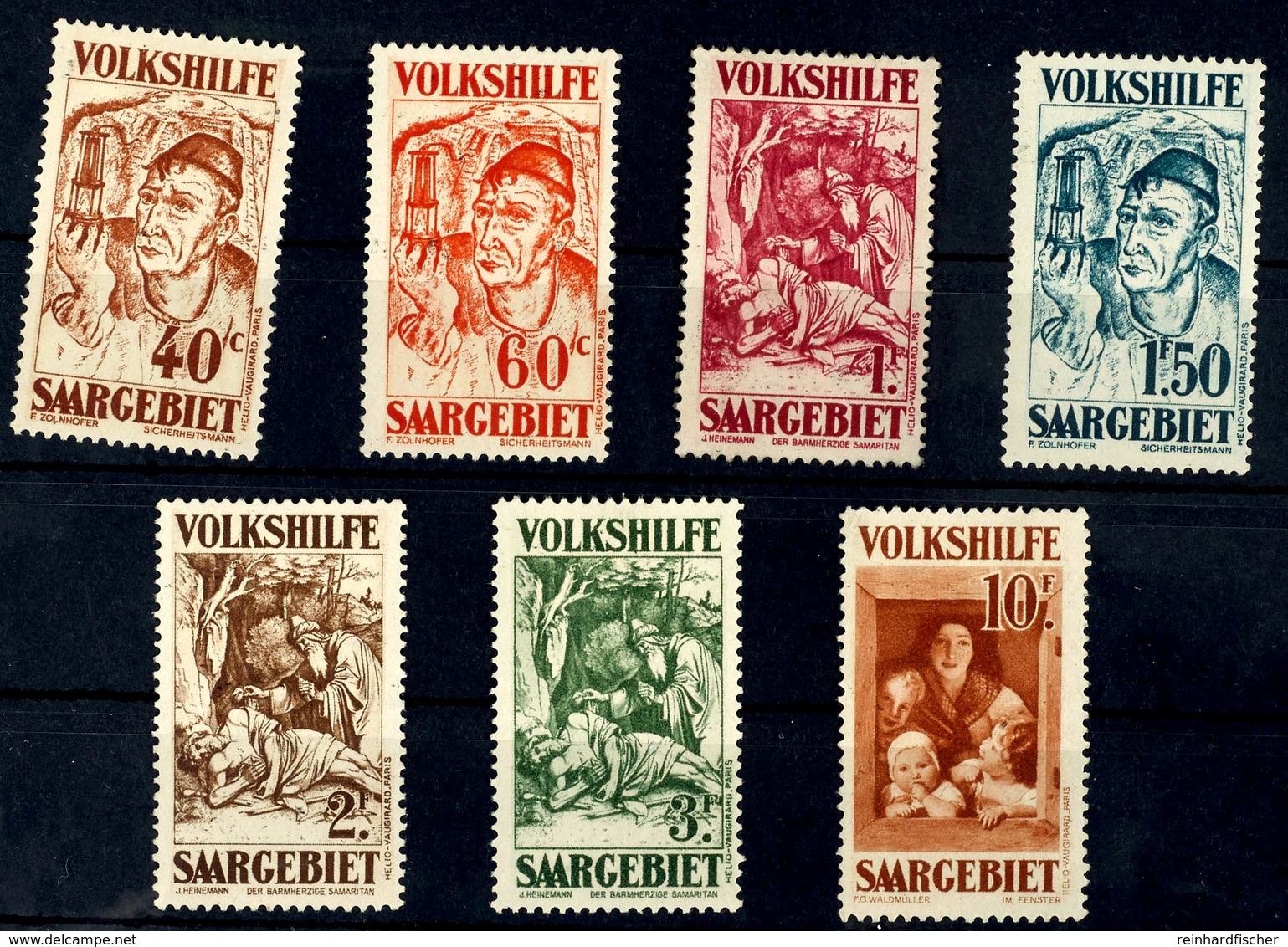 40 C. Bis 10 F., Volkshilfe 1931, 7 Werte Kpl. Ungebraucht, Mi. 200,-, Katalog: 144/50 * - Other & Unclassified