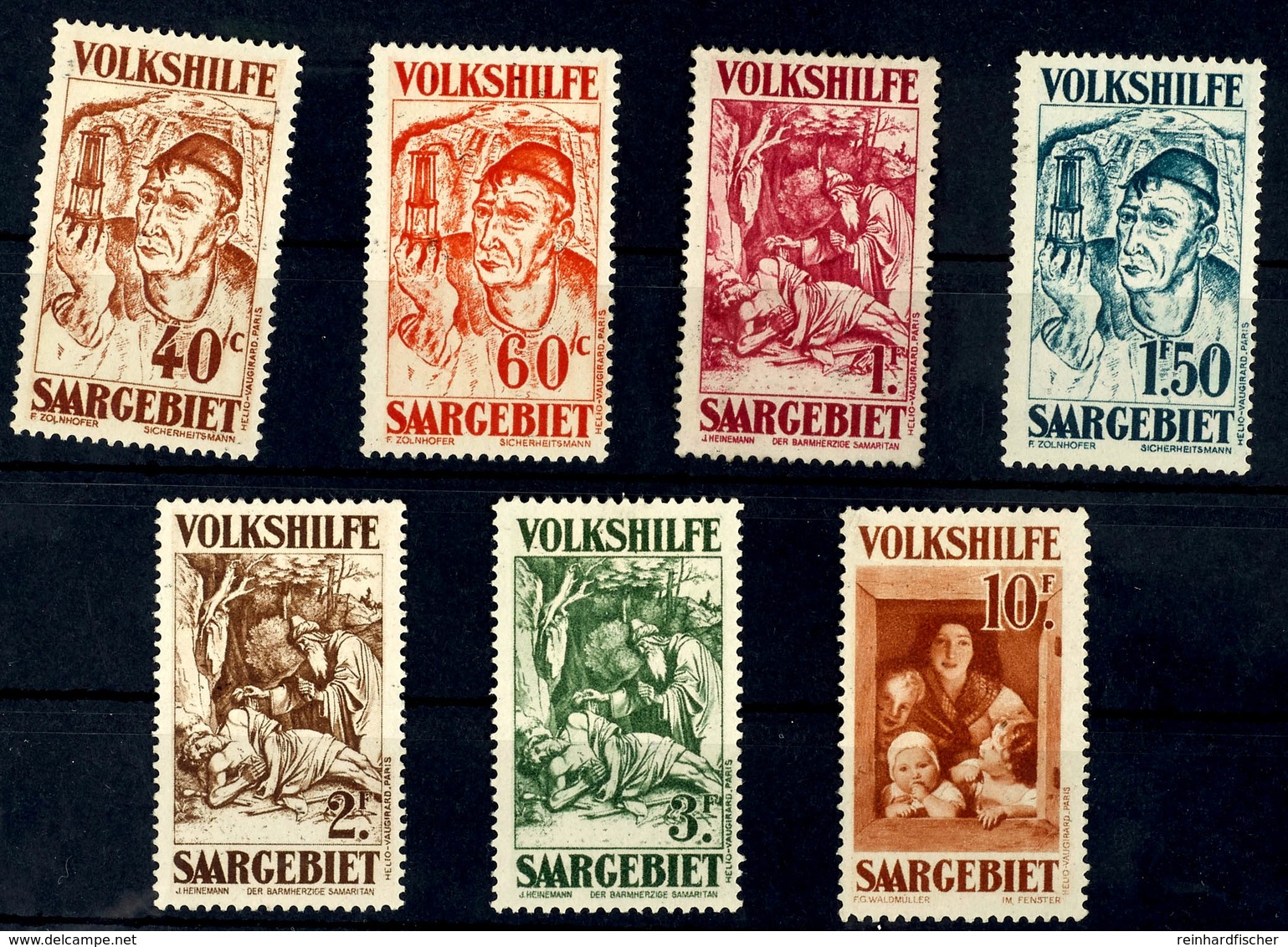 40 C. Bis 10 F., Volkshilfe 1931, 7 Werte Kpl. Ungebraucht, Mi. 200,-, Katalog: 144/50 * - Sonstige & Ohne Zuordnung