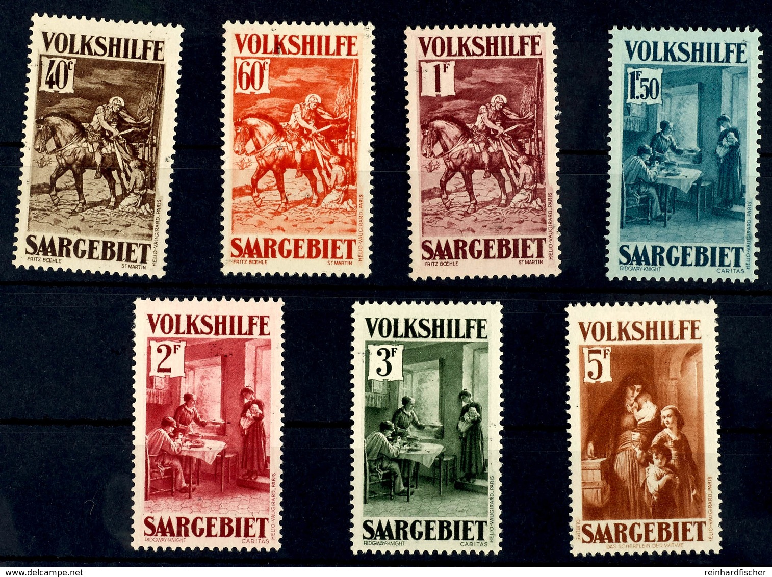 40 C. Bis 5 F., Volkshilfe 1931, 7 Werte Kpl. Ungebraucht, Mi. 250,-, Katalog: 151/57 * - Autres & Non Classés