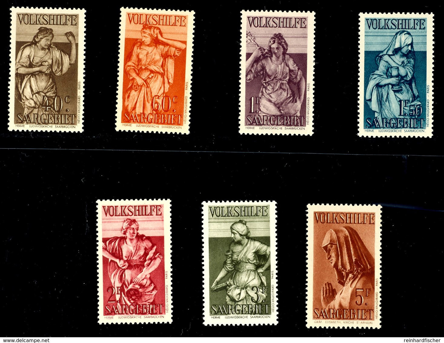 40 C. Bis 5 Fr., Volkshilfe 1934, 7 Werte Kpl. Postfrisch, Mi. 280,-, Katalog: 171/77 ** - Sonstige & Ohne Zuordnung