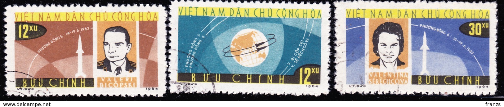 Vietnam North 1964 Michel # 298-300 Cancel NH, - Vietnam