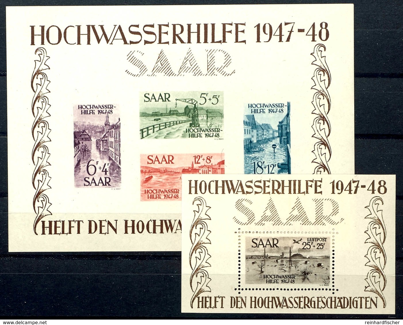 1949, Hochwasser-Blockpaar, Tadellos Postfrisch, Katalog: Bl.1/2 ** - Autres & Non Classés