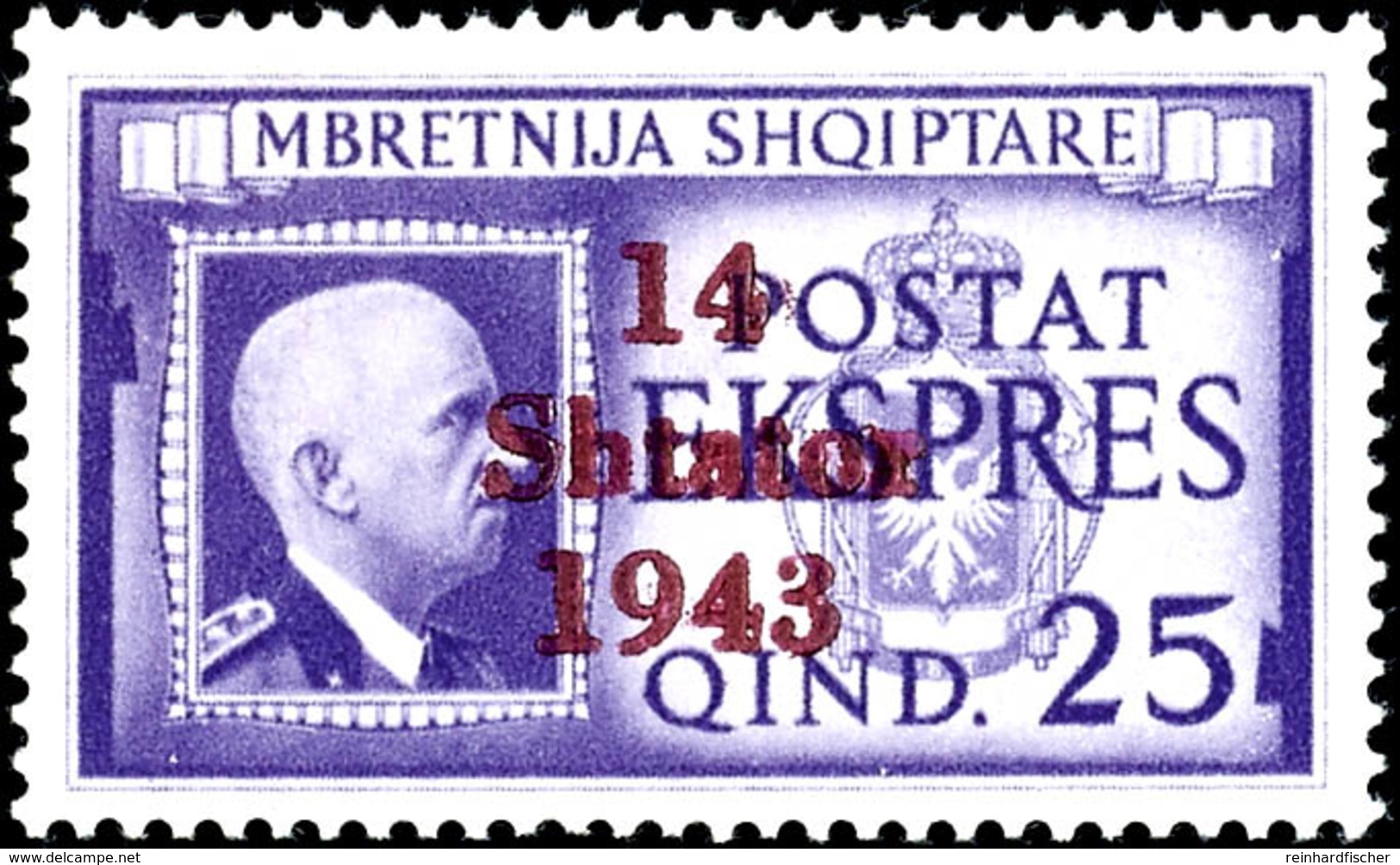 1 - 25 Q Aufdruckausgabe Und 5 Q - 3 Fr. Freimarkenausgabe, Gebiet In Den Hauptnummern Komplett, Tadellos Postfrisch, 3  - Albania