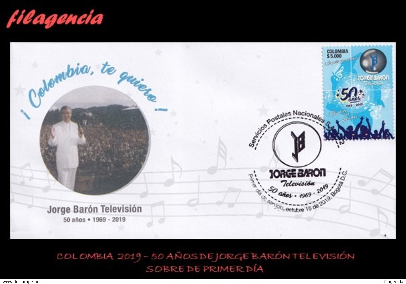 AMERICA. COLOMBIA SPD-FDC. 2019 50 AÑOS PRODUCTORA DE TELEVISIÓN JORGE BARÓN TELEVISIÓN - Colombia