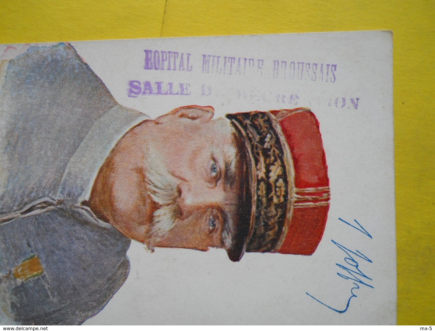 Joffre ,par Bouchor ,american Red-Cross ,hopital Militaire Broussais - Characters