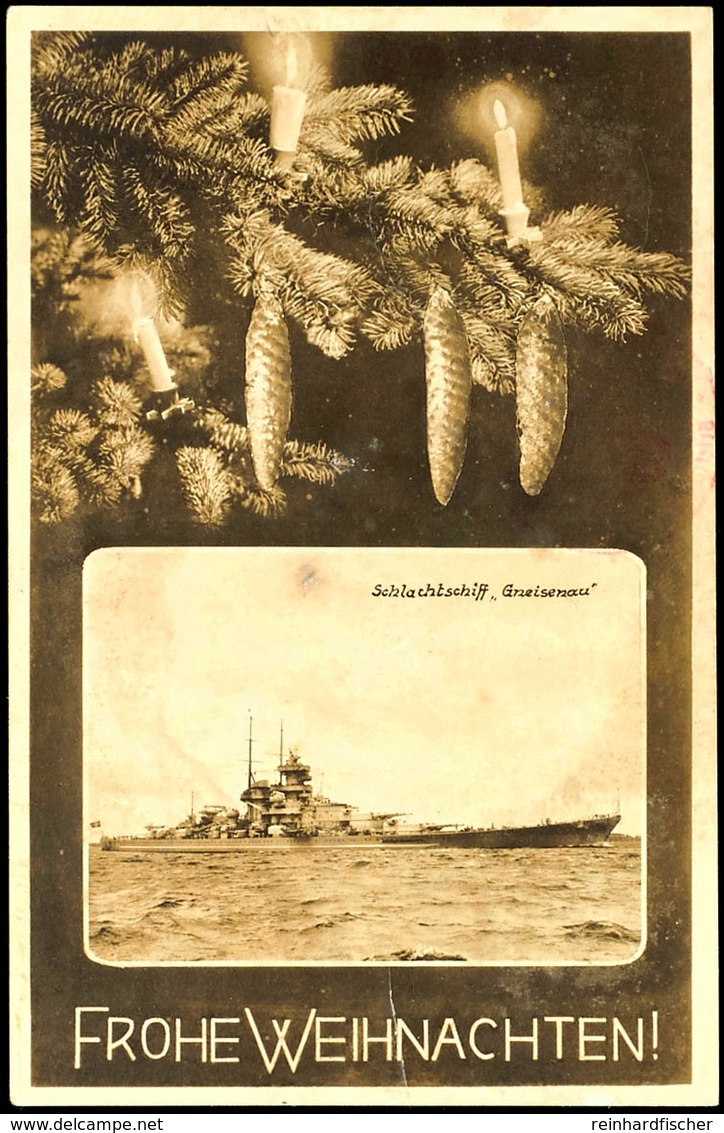 Kriegsmarine, 11 Ansichtskarten (gebraucht Und Ungebraucht) Mit Ansichten Von Kriegsschiffen (u.a. "Gneisenau" Und "Scha - Other & Unclassified