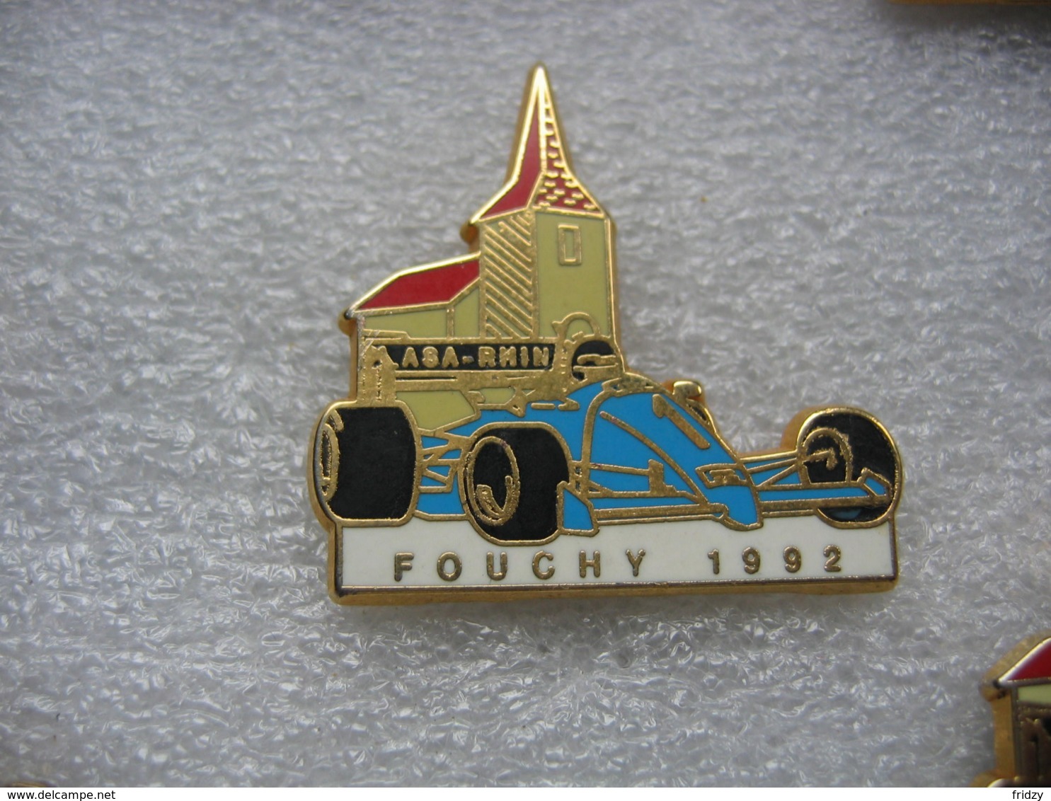 Pin's Sport Auto / ASA Rhin / Fouchy 1992 - Voiture Bleue.   Zamac - Rally