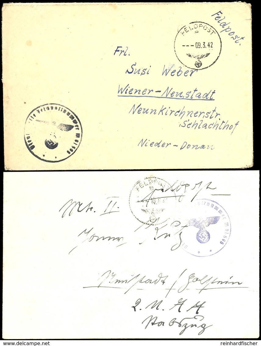 1941/42, Kriegsmarine, 2 Feldpost-Briefe Vom Trossschiff "Uckermark": Brief (ohne Rückseitige Verschlussklappe) Mit Feld - Autres & Non Classés